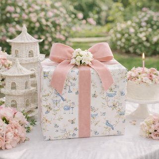 Ivory Chinoiserie Gift Wrap | Elegant Decorative Wrapping Paper