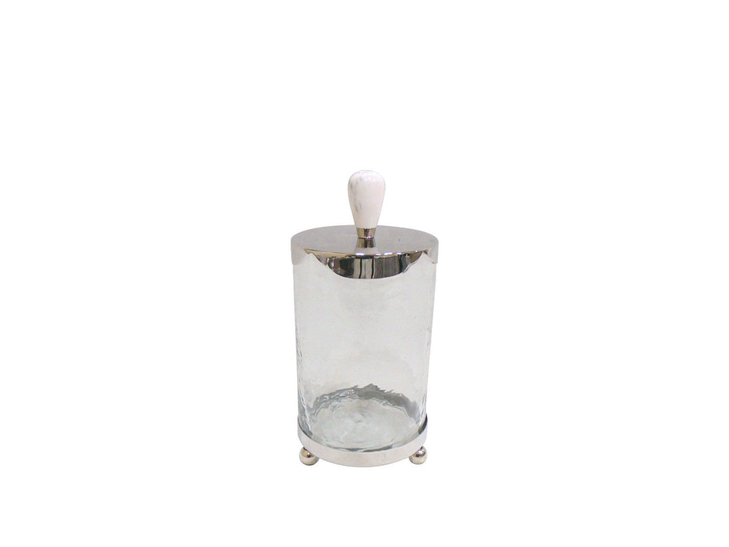 Glass Canister with Metal Lid and Marble Knob (3 Sizes)