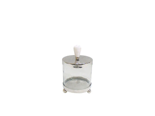 Glass Canister with Metal Lid and Marble Knob (3 Sizes)