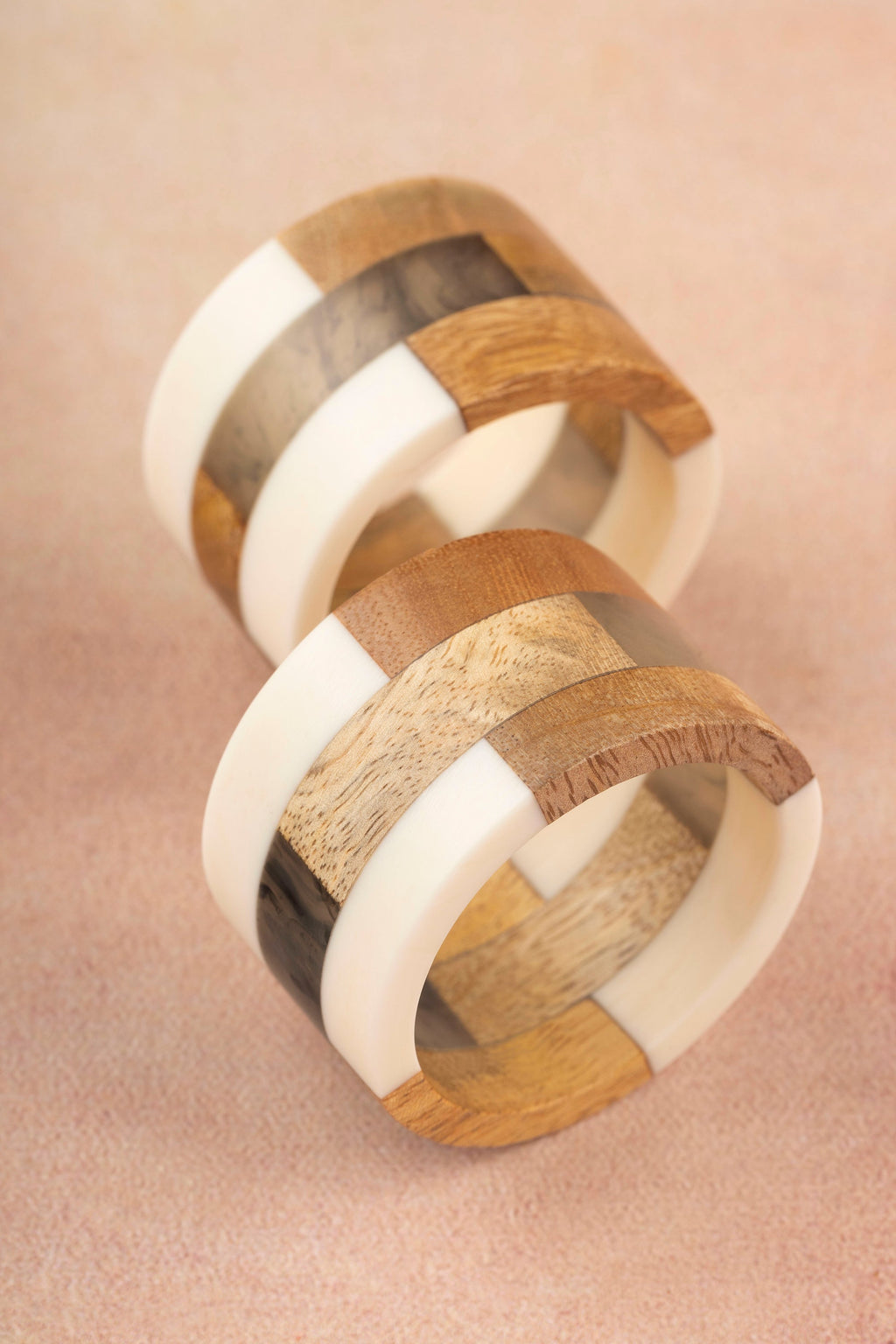 Travis Wood Napkin Rings -Set of 6