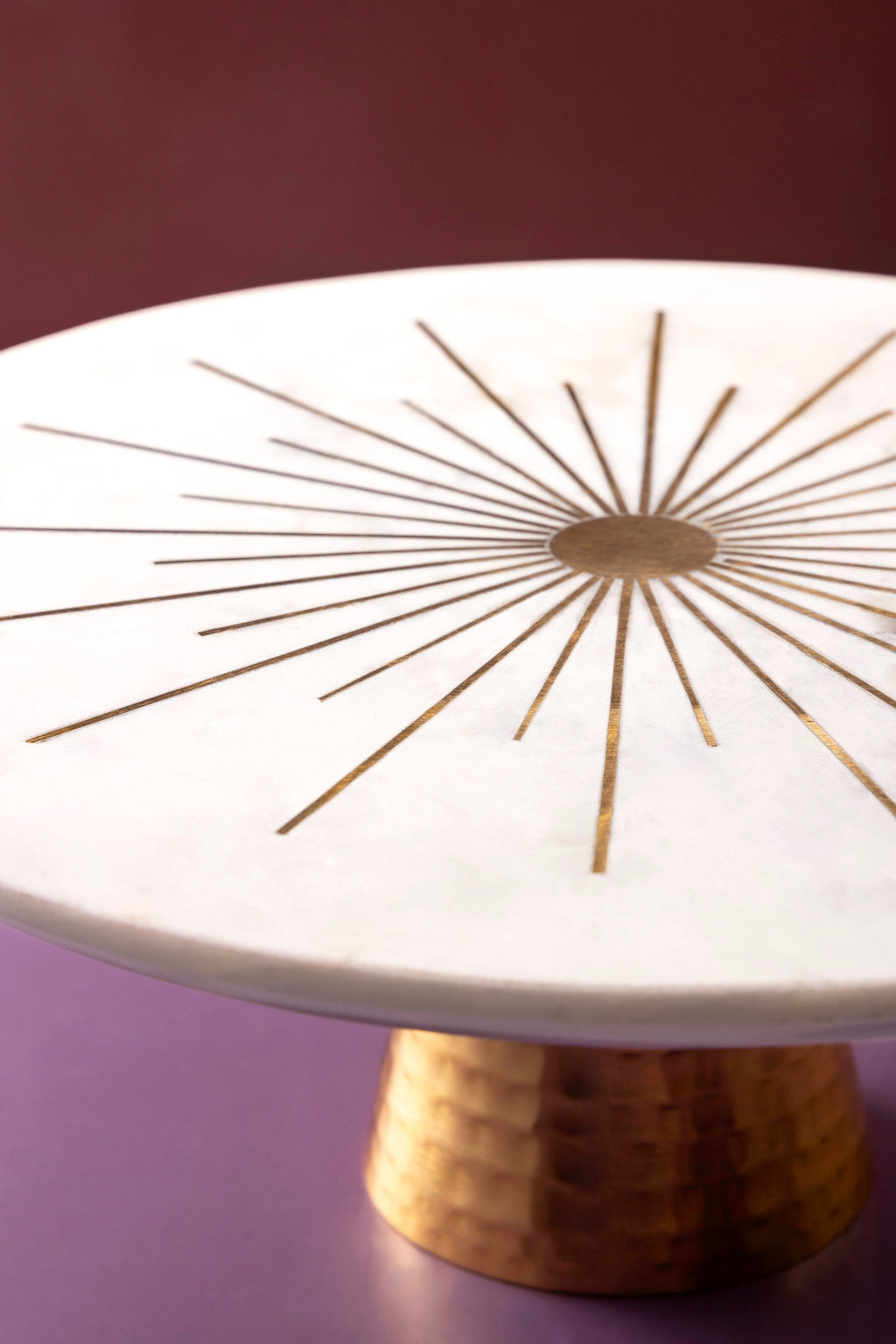 Sunshine Marble Gold Cake Stand