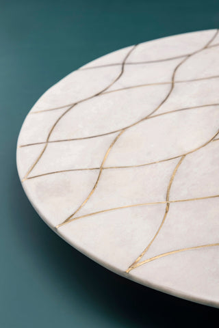 Miranda White Marble Lazy Susan