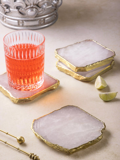 Dazzle Rose Quartz Coasters