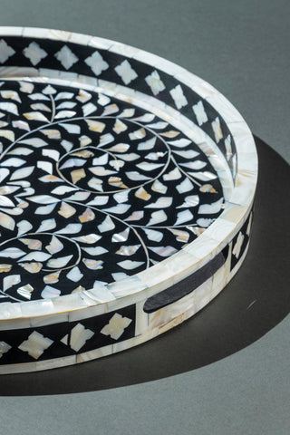 Jodhpur Mother of Pearl Round Tray