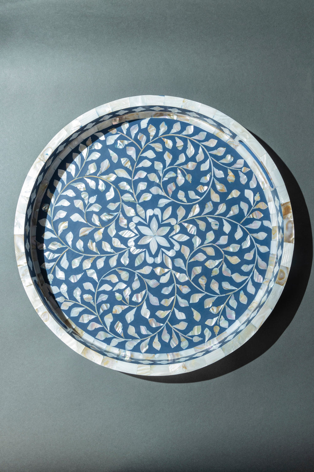 Jodhpur Mother of Pearl Round Tray