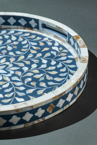 Jodhpur Mother of Pearl Round Tray