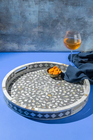 Jodhpur Mother of Pearl Round Tray