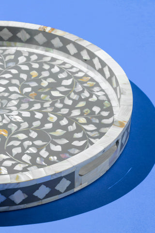 Jodhpur Mother of Pearl Round Tray