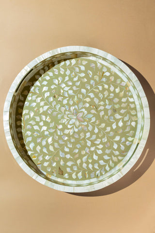 Jodhpur Mother of Pearl Round Tray