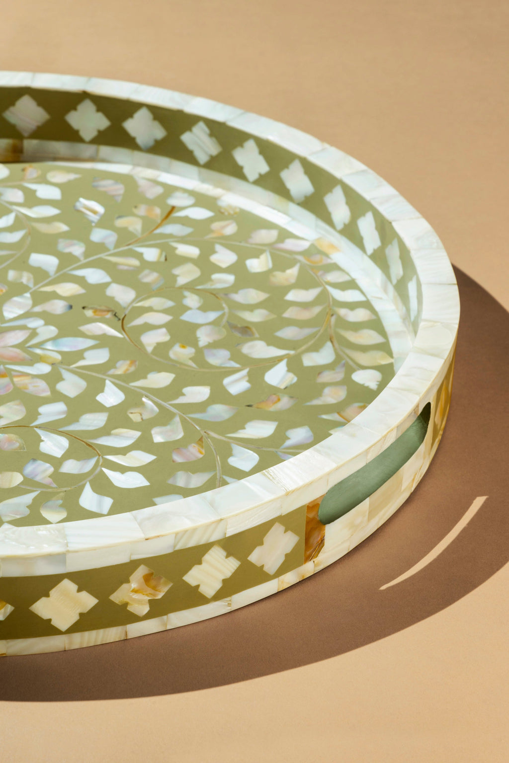 Jodhpur Mother of Pearl Round Tray