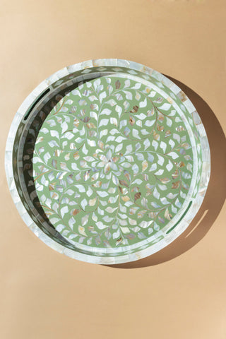 Jodhpur Mother of Pearl Round Tray