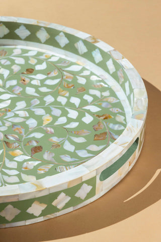 Jodhpur Mother of Pearl Round Tray