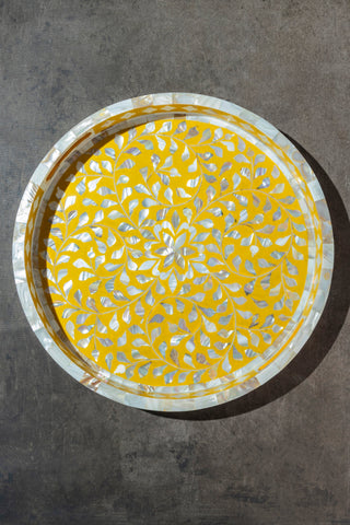 Jodhpur Mother of Pearl Round Tray