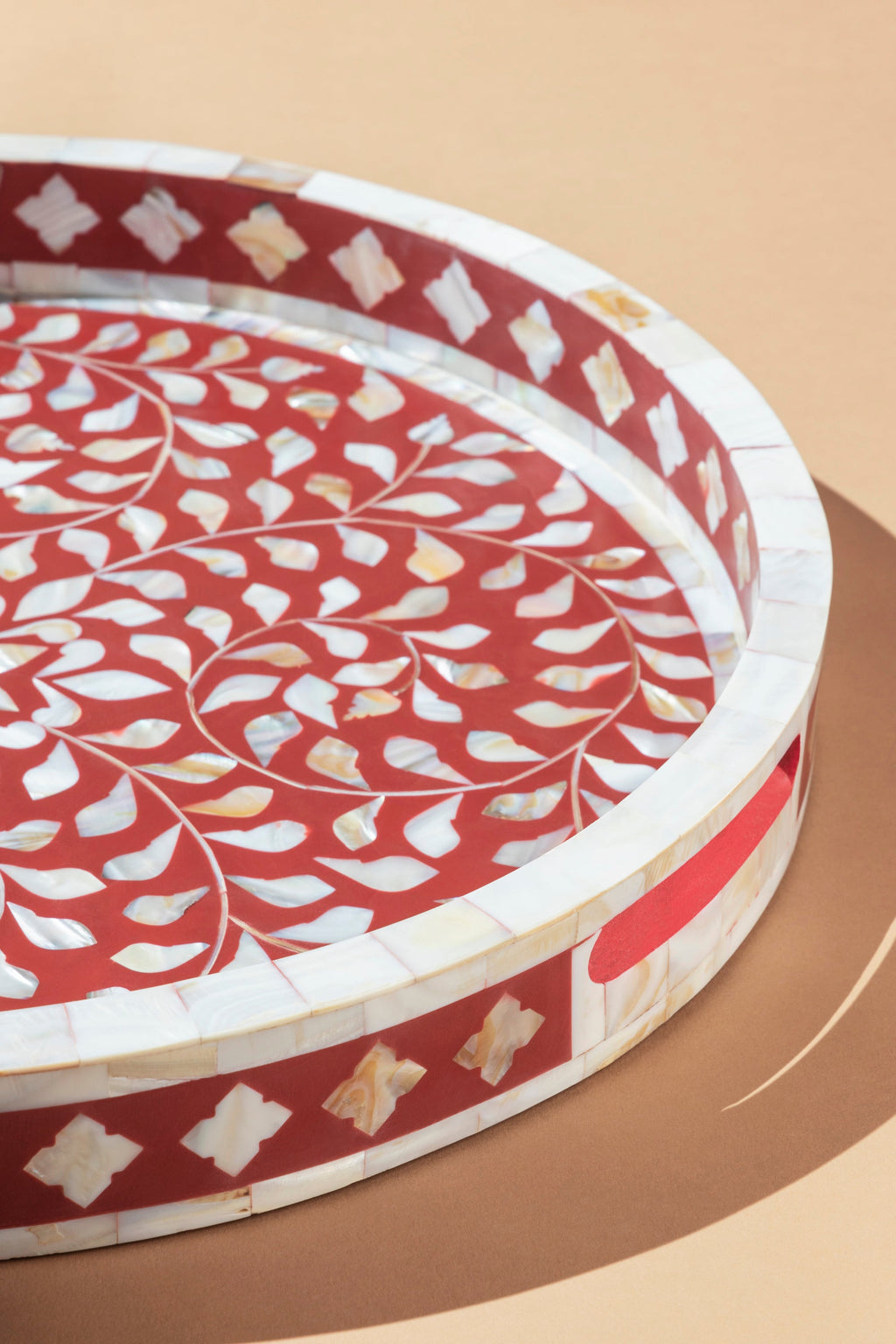 Jodhpur Mother of Pearl Round Tray