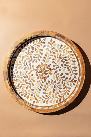 Jodhpur Mother of Pearl Round Tray