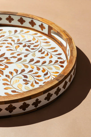 Jodhpur Mother of Pearl Round Tray