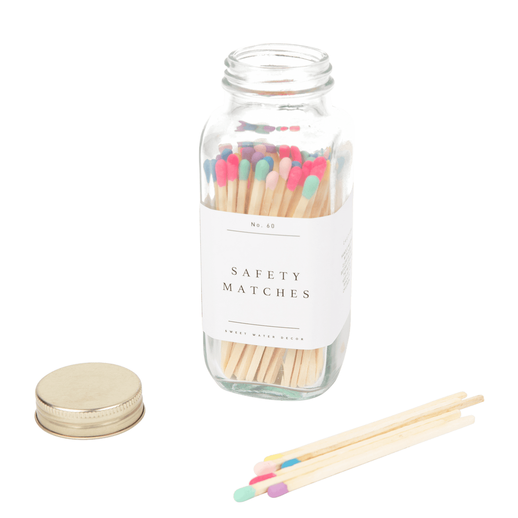 Multicolor Rainbow Safety Matches - 60 Count, 3.75