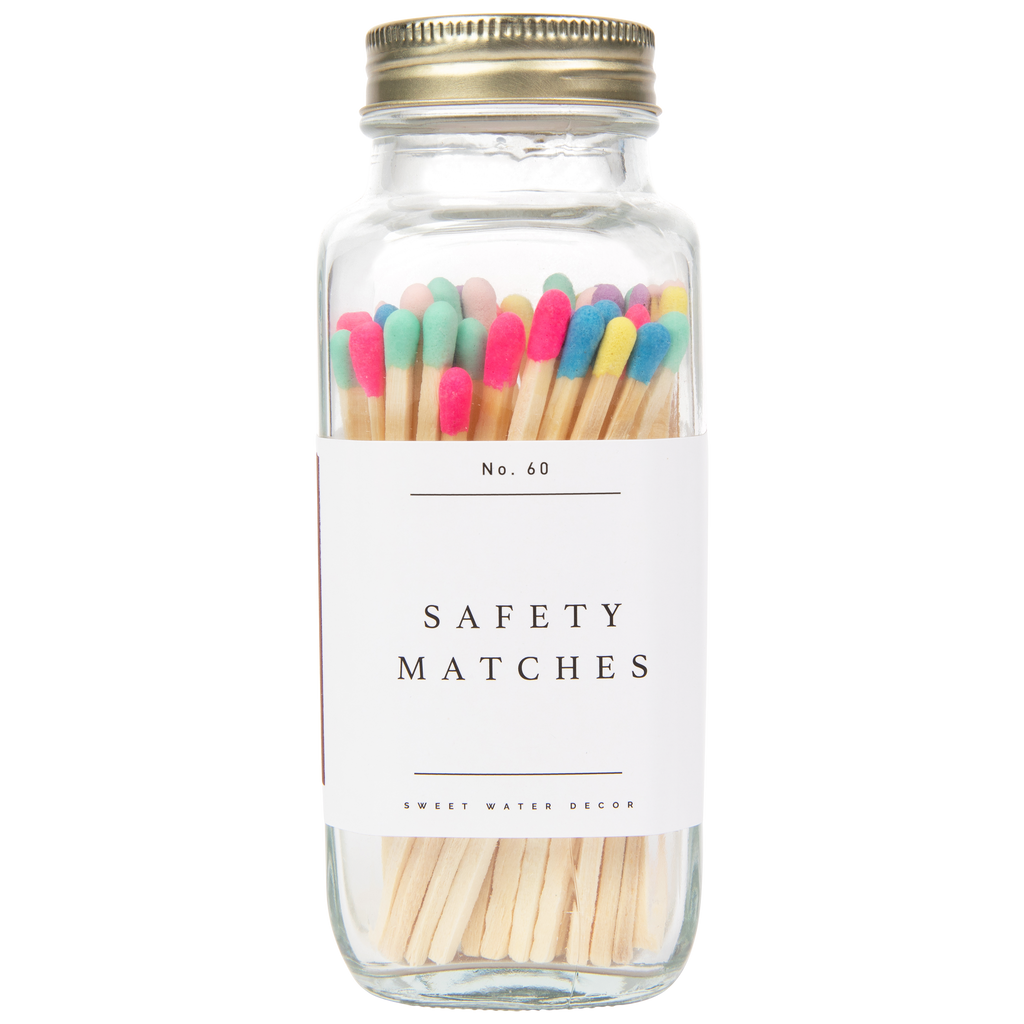 Multicolor Rainbow Safety Matches - 60 Count, 3.75