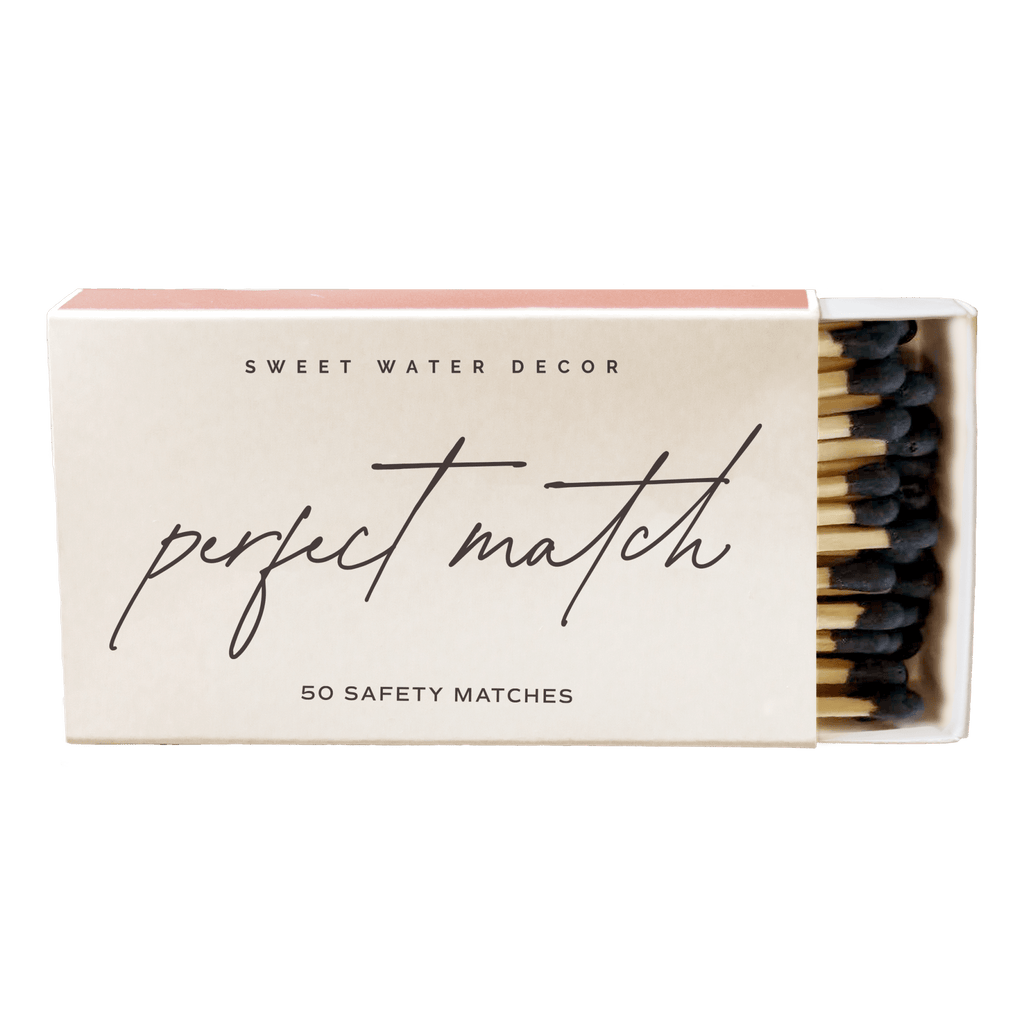 Perfect Match Black-Tip Safety Matchbox Set – 50 Count
