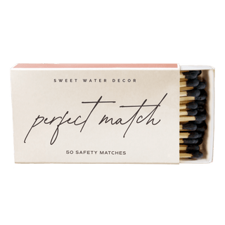 Perfect Match Black-Tip Safety Matchbox Set – 50 Count