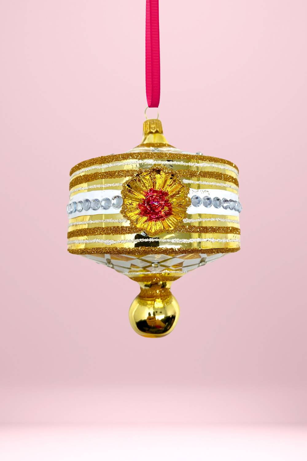 Gold Harlequin Lantern Glass Ornament – Kenzie’s Signature Collection