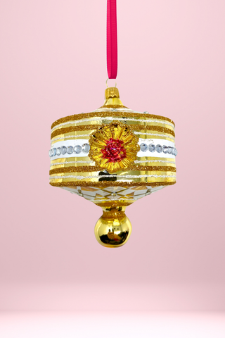 Gold Harlequin Lantern Glass Ornament – Kenzie’s Signature Collection