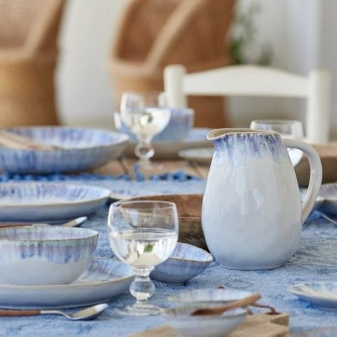 COSTA NOVA Brisa Pitcher 60 oz., Ria Blue – Large Ceramic Jug