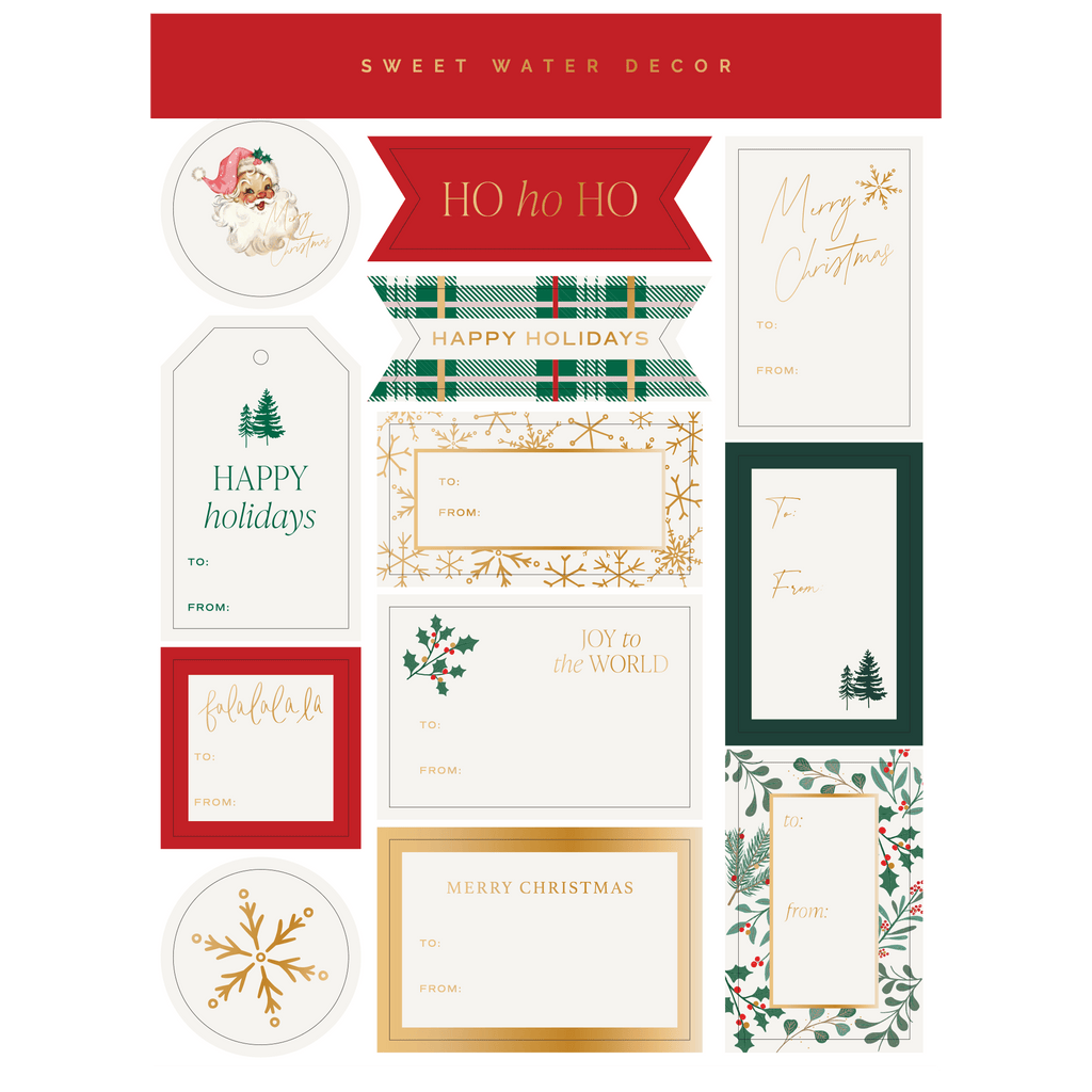 Holiday Classic Christmas Gift Tags – Set of 60