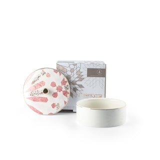 Amal Small Date Bowl – Pink & Gold Elegant Middle Eastern Serving Dish