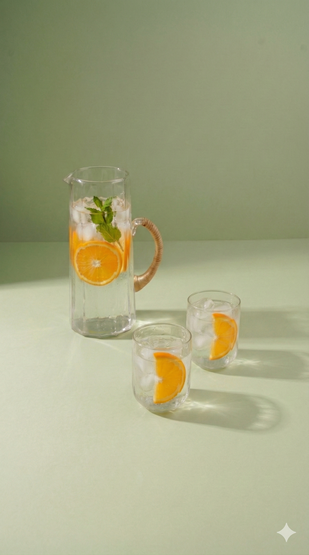 Hammered Glass Water Pitcher Natural