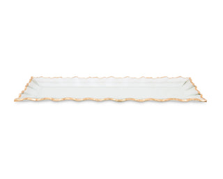 Glass Oblong Tray with Gold Edge – Medium & Large Sizes