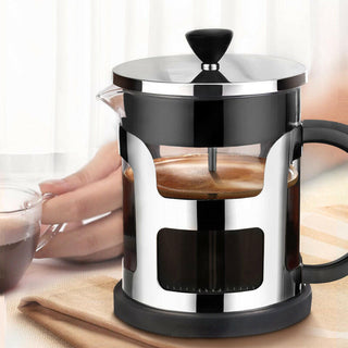 Glass French Press Coffee Maker with Stainless Steel Filter