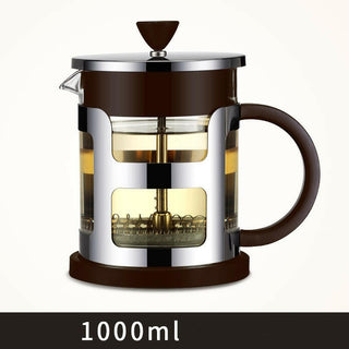 Glass French Press Coffee Maker with Stainless Steel Filter