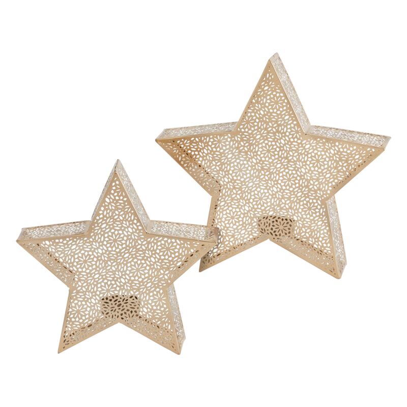 Glimmer Star Tea Light Holder – Metal Lantern (Large or Small)