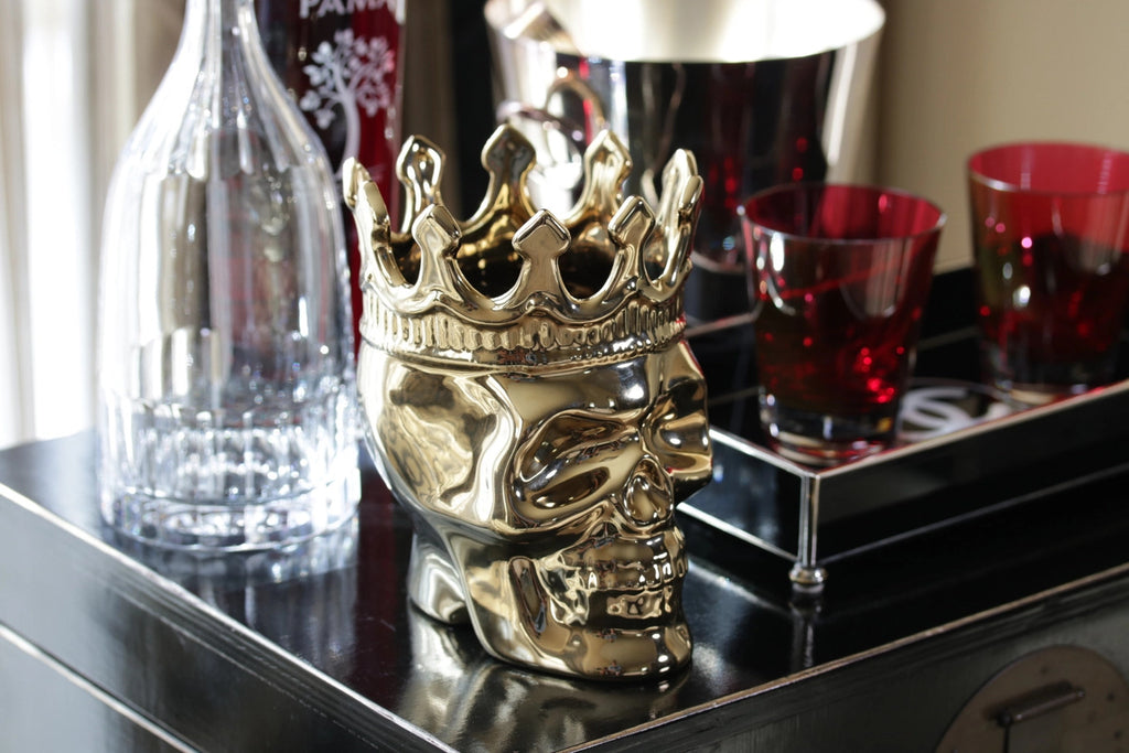 Gold Bonaparte Skull Candle | Monte Cristo Collection