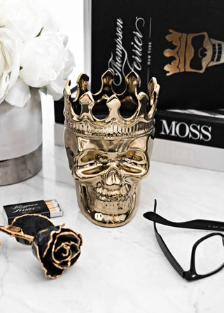 Gold Bonaparte Skull Candle | Monte Cristo Collection