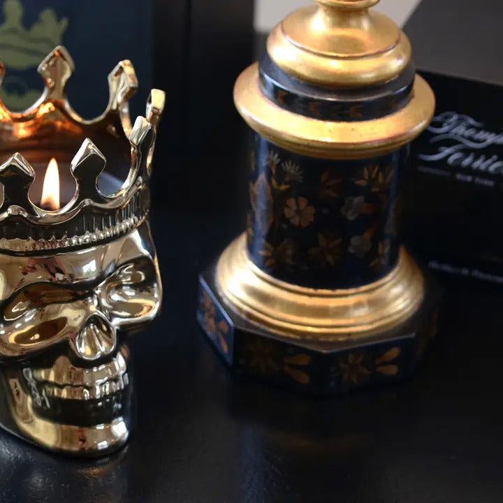 Gold Bonaparte Skull Candle | Monte Cristo Collection