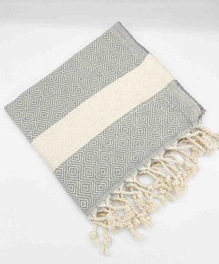 Diamond Hand Towel | Oversized Cotton Diamond Weave Towel