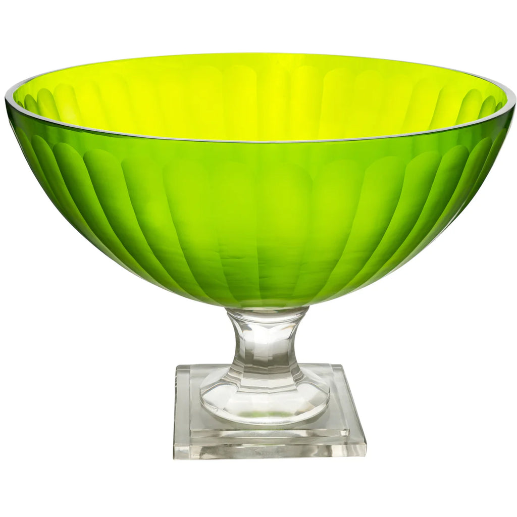 York Collection Footed Crystal Bowl – Elegant Decorative Centerpiece Bowl