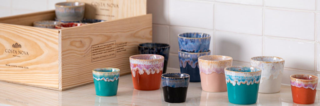 COSTA NOVA Grespresso Gift Box with 3 Lungo Cups – Coffee Cup Gift Set