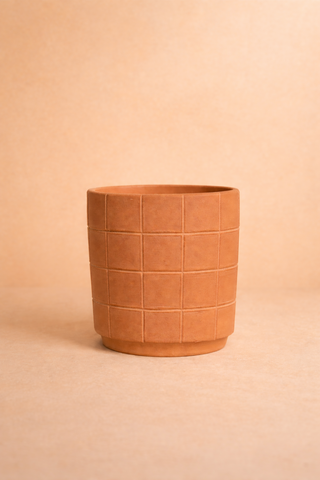 Grid Terracotta Planters by Diego Olivero Studio