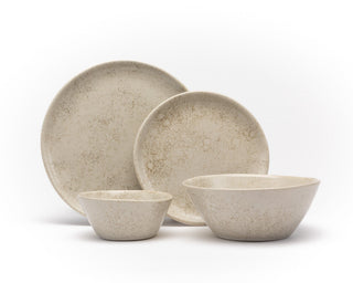 HAAND Hestia 4-Piece Dinner Setting – Handcrafted Porcelain Dinnerware Set
