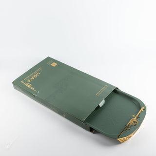 Liqa'a - Serving Tray  - Olive Green  & Gold