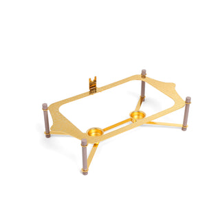 Jiwar Medium Twin Candle Pyrex Chafer – Lavender & Gold, Elegant Food Warmer