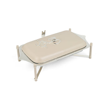 Jiwar Large Twin Candle Pyrex Chafer – Beige & Silver, Buffet Food Warmer for Parties