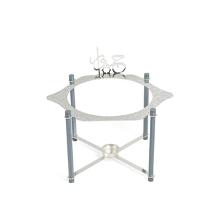 Jiwar - Deluxe Gold Engraved Soup Buffet - Haze BLue &Silver