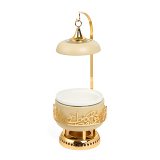 Jiwar 2.5-Liters Chafer – Ivory & Gold, Elegant Food Warmer for Small Gatherings