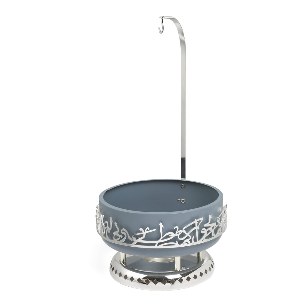 Jiwar 6-Liters Chafer – Haze Blue & Silver, Large Buffet Food Warmer for Events