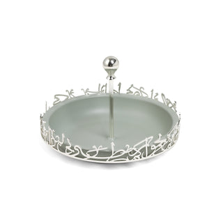 Jiwar - Large Serving Stand - Mint Green & Silver