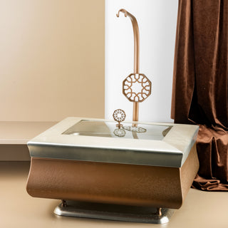 Nourhan -  6L Premium Rectangular Chafer - Bronze & Silver